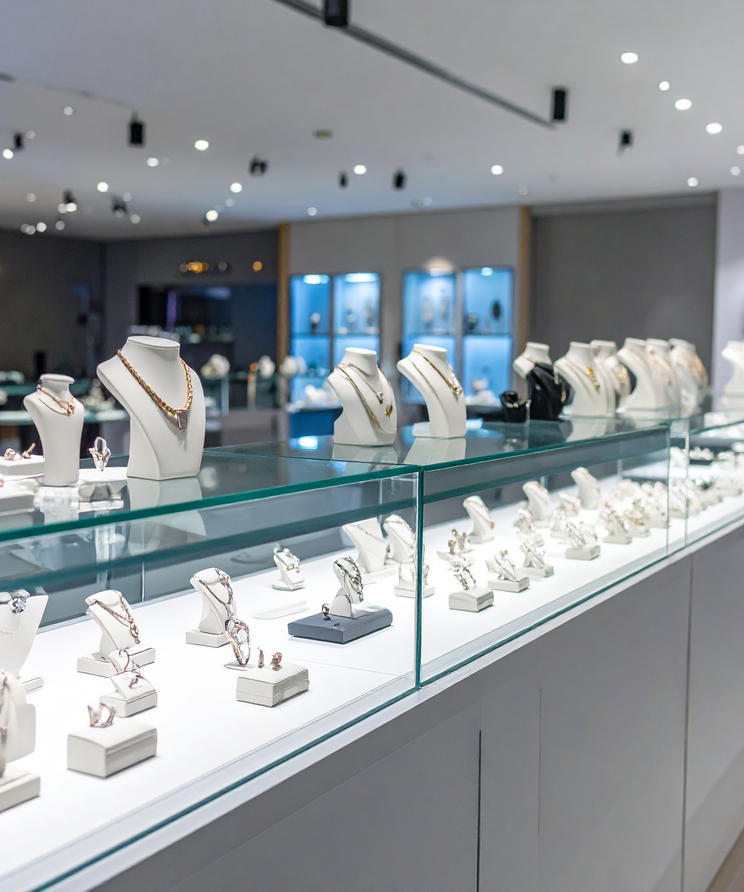 ショップのガラス棚